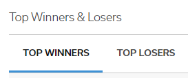 top winners and losers navigation