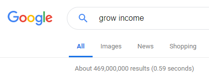 google search for grow income